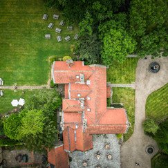 Aerial view of pinchinthorpe hall