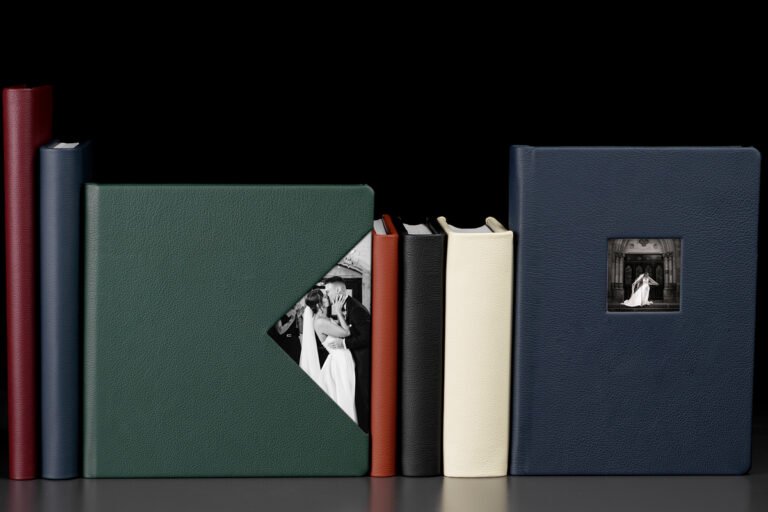 Handcrafted leather wedding albums, the perfect keepsake from comprehensive wedding photoshoot package